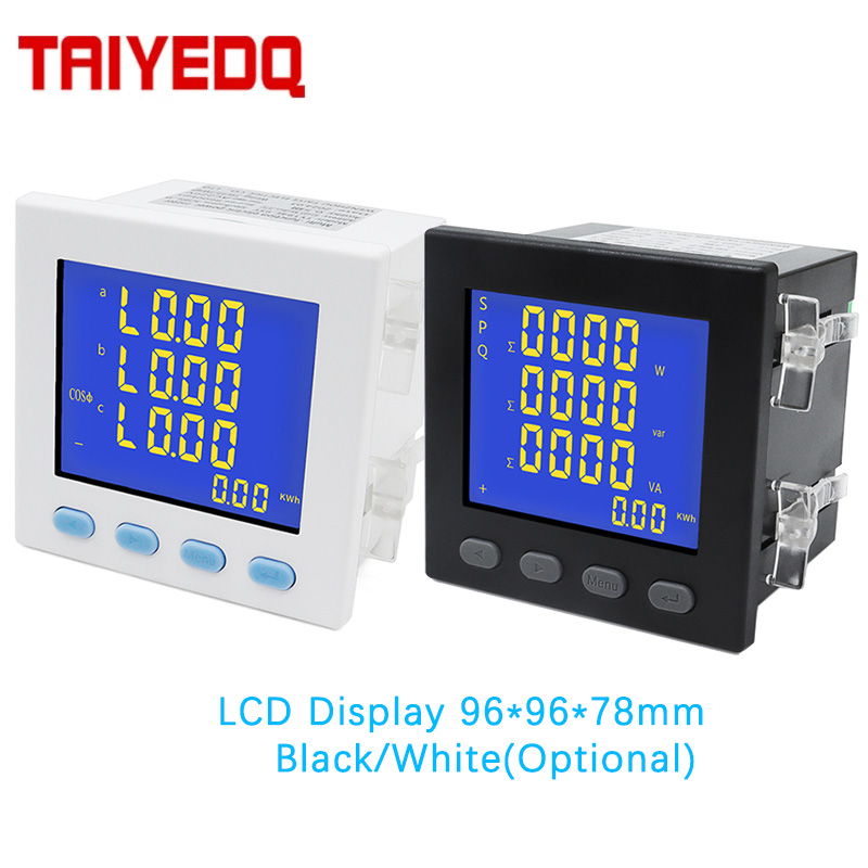 Diy Electronics Store - มิเตอร์ไฟฟ้าแบบแผง LCD สามเฟส V A Hz