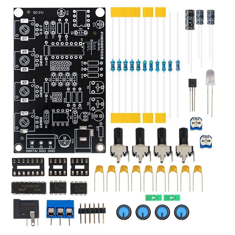 Diy Elektronik - โมดูลเครื่องกำเนิดสัญญาณ A76I-ICL8038 สำหรับสัญญาณไซน์ สี่เหลี่ยม สามเหลี่ยม ชุดฝึกหัดเชื่อม