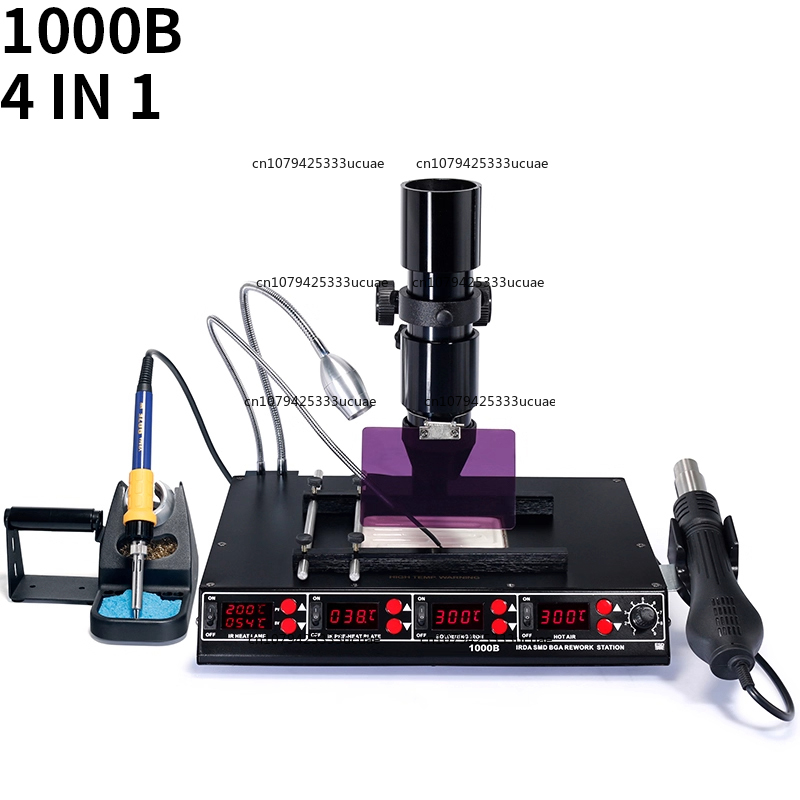 Hot Air Rework Station - สถานีอเนกประสงค์อินฟราเรด 1000B/1000A การถอดบัดกรี, ปืนลมร้อน, หัวแร้งบัดกรี, การรีเวิร์ค