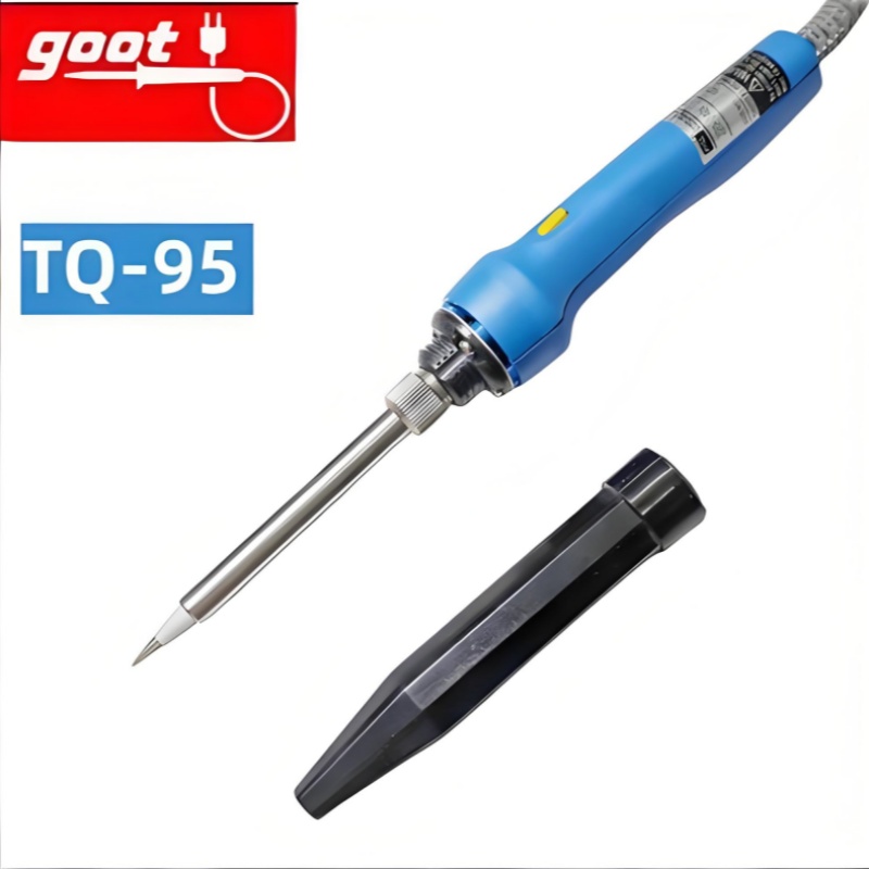 Diy Electronics Lab - หัวแร้งบัดกรี Goot TQ-95 ร้อนเร็ว 200W พร้อมหัวแร้งแบบแม่นยำและฝาครอบป้องกัน