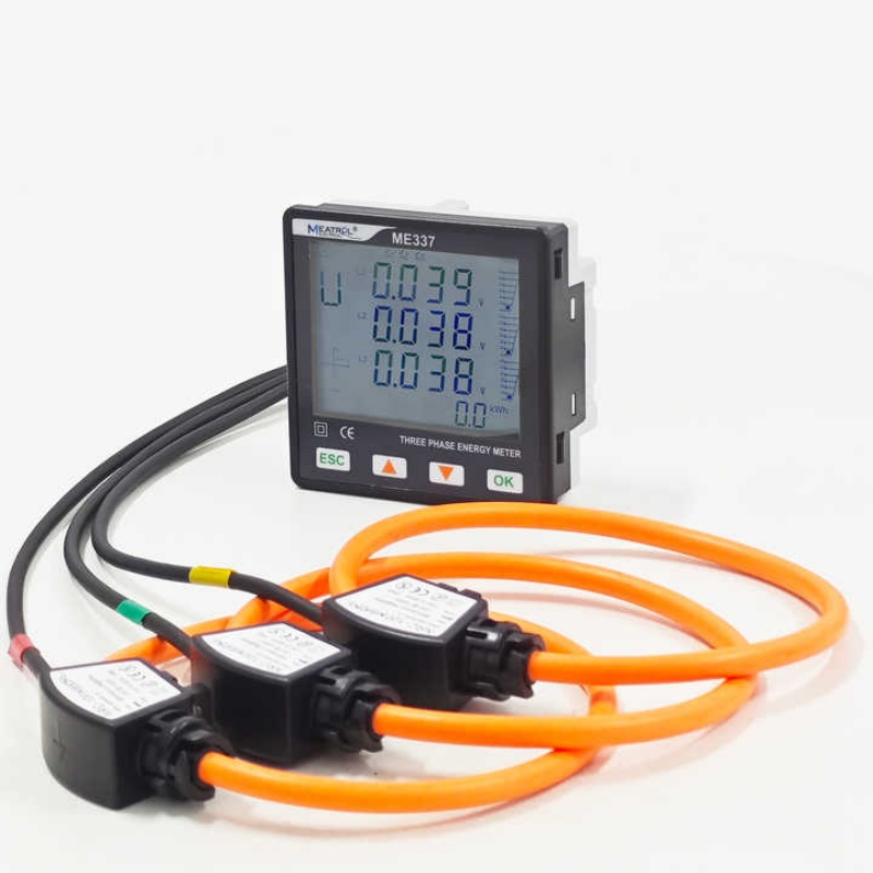 Diy Electronics Store - มิเตอร์อัจฉริยะมัลติฟังก์ชั่นสามเฟส ME337 RS485 Rogowski คอยล์ LCD