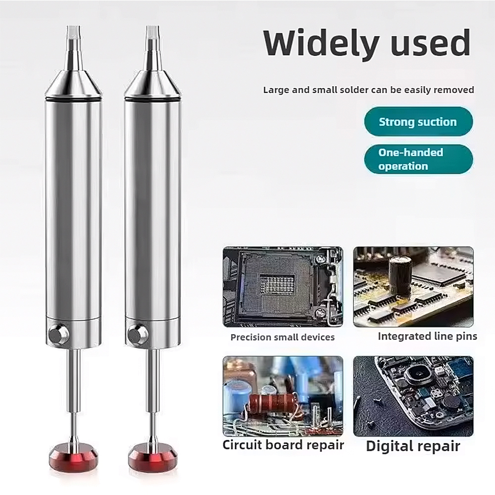 Desoldering Pump Solder - ปั๊มดูดตะกั่วอะลูมิเนียม ปืนดูดตะกั่ว ปากกาดูดตะกั่ว กำลังดูดสูง เครื่องมือซ่อมแซมงานเชื่อมสำหรับชิ้นส่วนอิเล็กทรอนิกส์