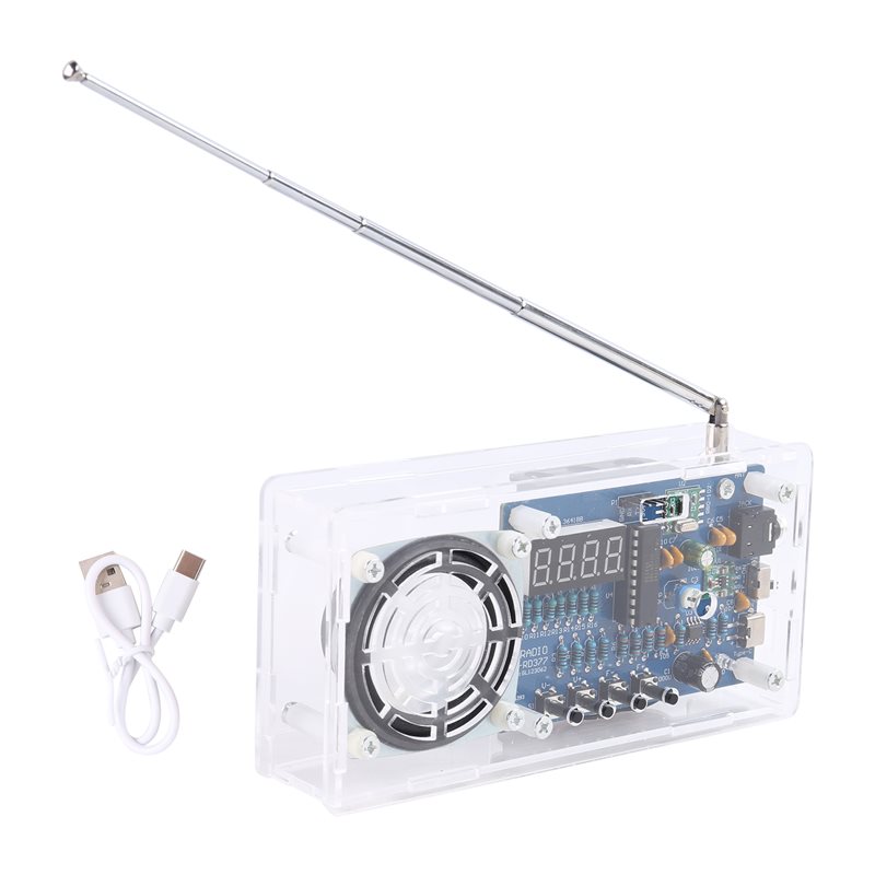 Diy Electronics Projects For Beginners - Y43A-สำหรับผู้เริ่มต้นชุดอุปกรณ์ DIY ด้านอิเล็กทรอนิกส์สำหรับวิทยุ FM ความถี่ปรับได้ 87.5-108
