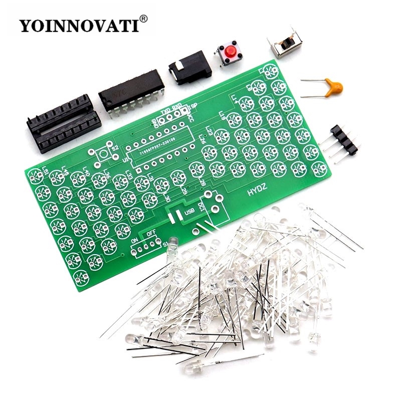 Diy Electronics Projects For Beginners - ชุดเรียนรู้นาฬิกาทราย LED - โครงการบัดกรี DIY ด้วยไมโครคอนโทรลเลอร์