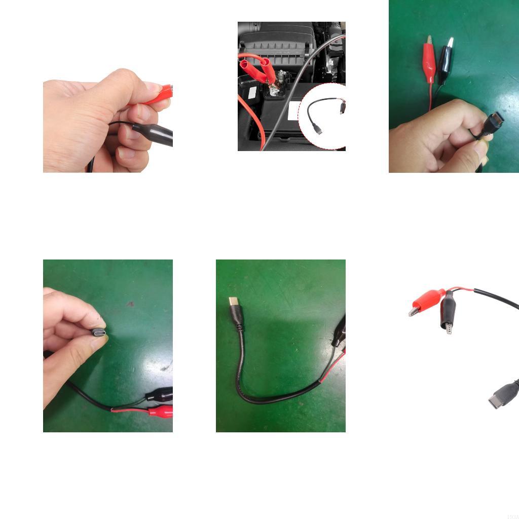 Diy Electronics Lab - 193A การทดสอบสายไฟสายไฟประเภท C ชายถึงสายคลิปจระเข้คู่
