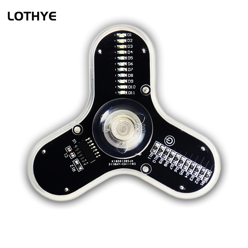 Diy Electronics Parts - LED Fidget Spinner ผลิตลําโพงบรรยากาศ DIY Electron