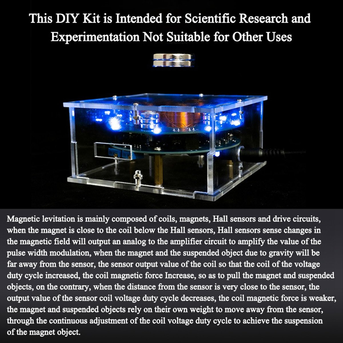 Diy Electronics Project Kit - ชุดทดลองแม่เหล็กลอยตัว AB53 DIY สำหรับฝึกหัดการบัดกรี ประกอบวงจร 2-5