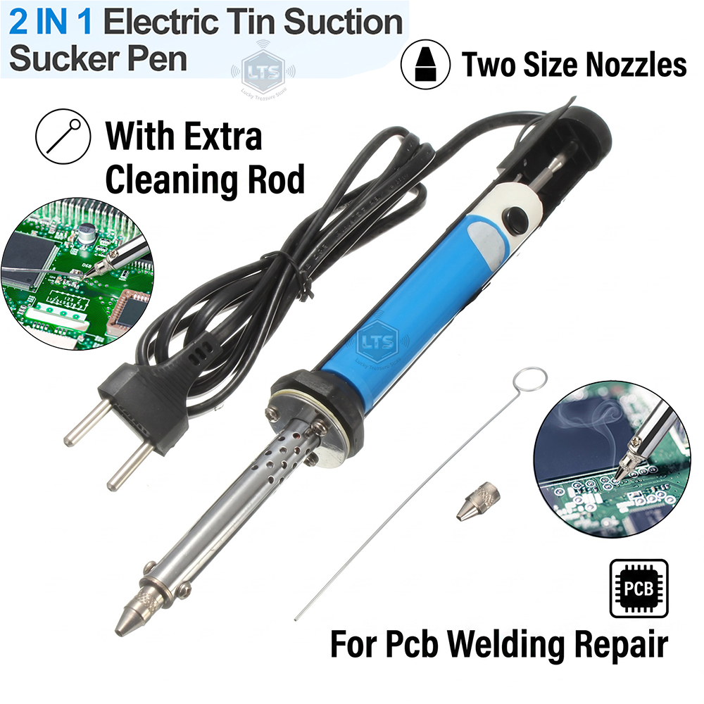 Desoldering Pump Solder - เครื่องดูดตะกั่วไฟฟ้า US 110V EU 220V ปากกาดูดตะกั่ว