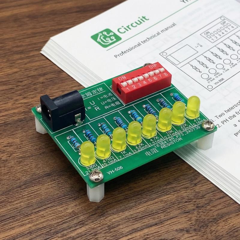 Diy Electronics Lab - ชุดฝึกหัดการบัดกรีอิเล็กทรอนิกส์ DIY แผงวงจรทดสอบกระแสไฟ LED สำหรับการฝึกอบรมการศึกษาการประกอบห้องปฏิบัติการวิทยาศาสตร์สำหรับผู้เริ่มต้น