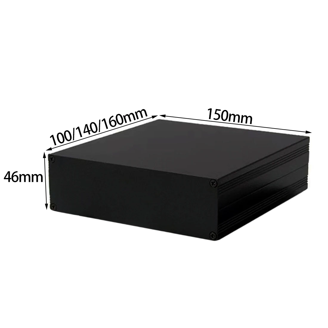 Diy Electronics Box - กล่องแยกอะลูมิเนียมกันน้ำขนาด150*46*100/140/160มม. กล่องแยกสีเงิน/ดำกล่องอิเล็กทรอนิกส์อุปกรณ์ DIY พาวเวอร์เฮาซิ่ง