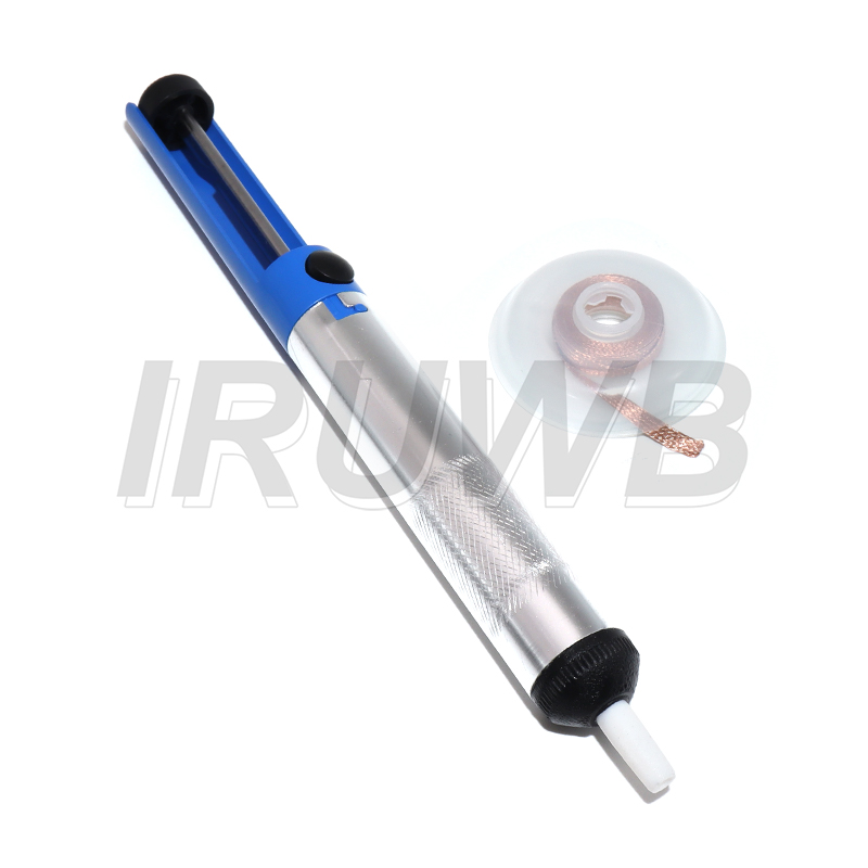 Desoldering Pump Solder - เครื่องดูดตะกั่วอลูมิเนียม ปากกาดูดตะกั่ว เครื่องมือดูดตะกั่วสีฟ้า เครื่องดูดตะกั่วแบบสุญญากาศ