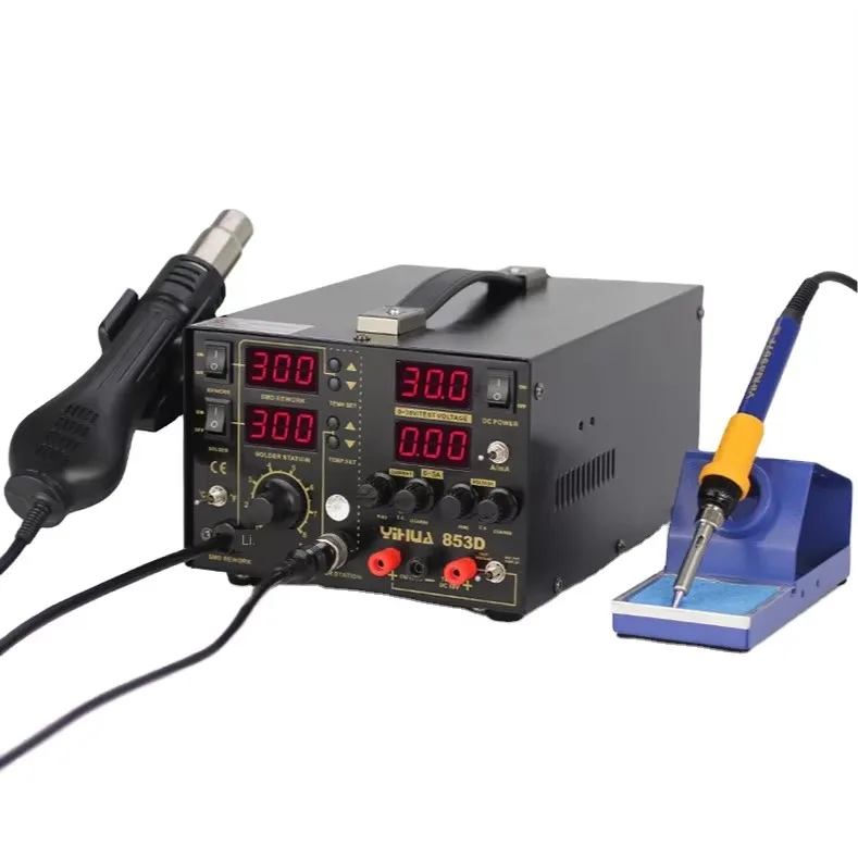 Hot Air Rework Station - สถานีรีเวิร์คแบบลมร้อน TLF YIHUA 853D 5A พร้อมแหล่งจ่ายไฟ