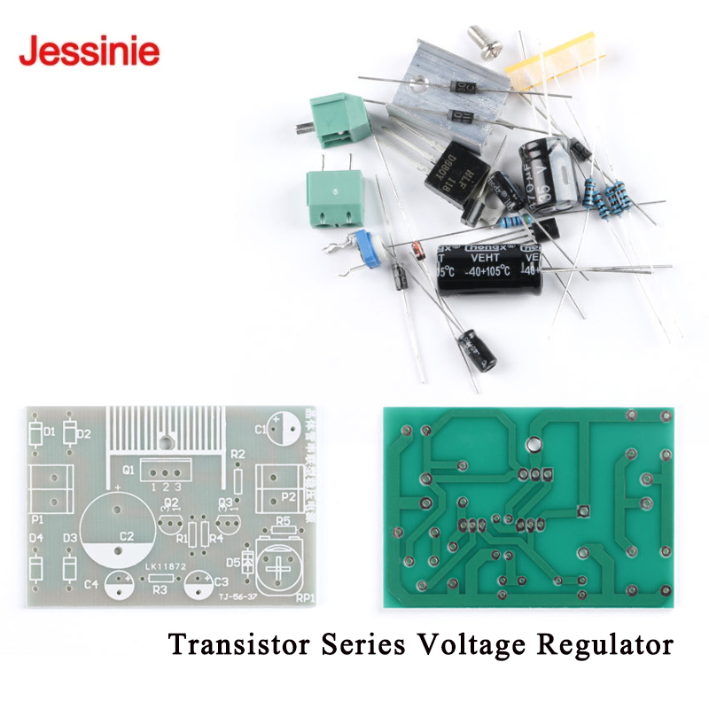 Diy Electronics Guide - ชุดควบคุมแรงดันไฟฟ้าแบบทรานซิสเตอร์ 5 ชิ้น/1 ชิ้น พร้อมคู่มือประกอบ ชุดฝึกอบรมการประกอบอุปกรณ์อิเล็กทรอนิกส์