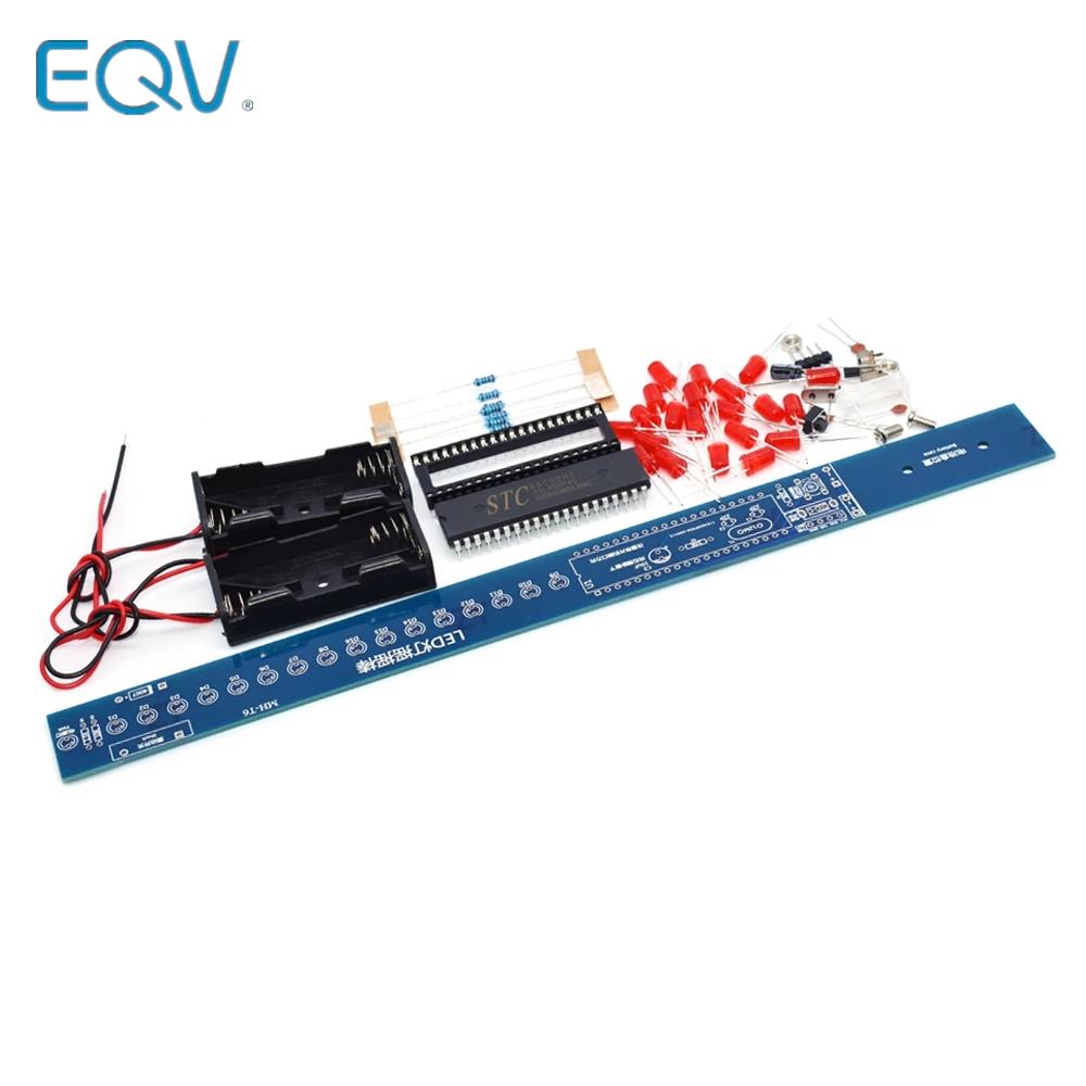 Diy Electronics Lab - โคมไฟ LED แบบแท่งสั่นของตกแต่งงานปาร์ตี้51 MCU STC89C52แผงควบคุมไฟฟ้าการฝึกอบรมการเชื่อมประกอบห้องปฏิบัติการนักศึกษา