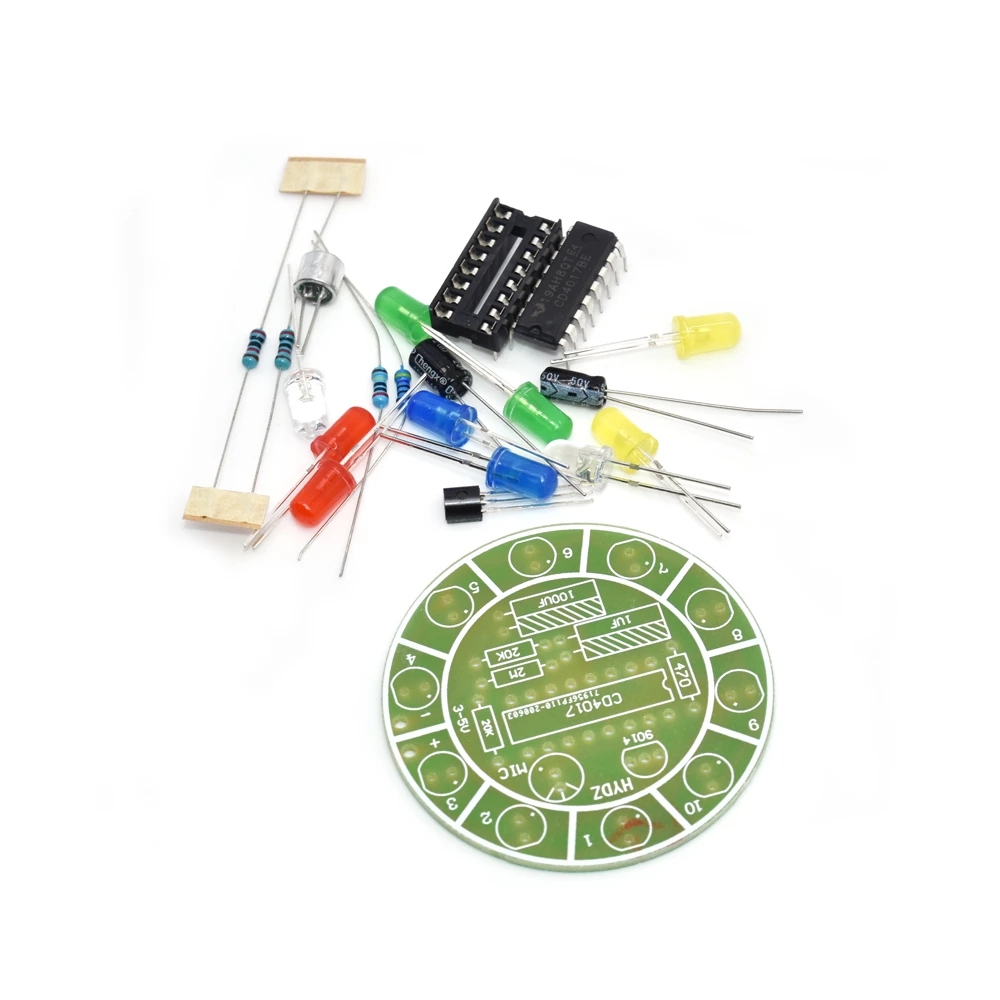 CD4017สีสันควบคุมเสียงไฟLEDหมุ - Diy Electronics Lab บทวิจารณ์และราคา