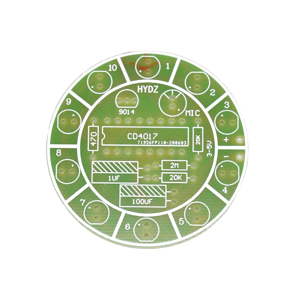 CD4017สีสันควบคุมเสียงไฟLEDหมุ - Diy Electronics Lab บทวิจารณ์และราคา