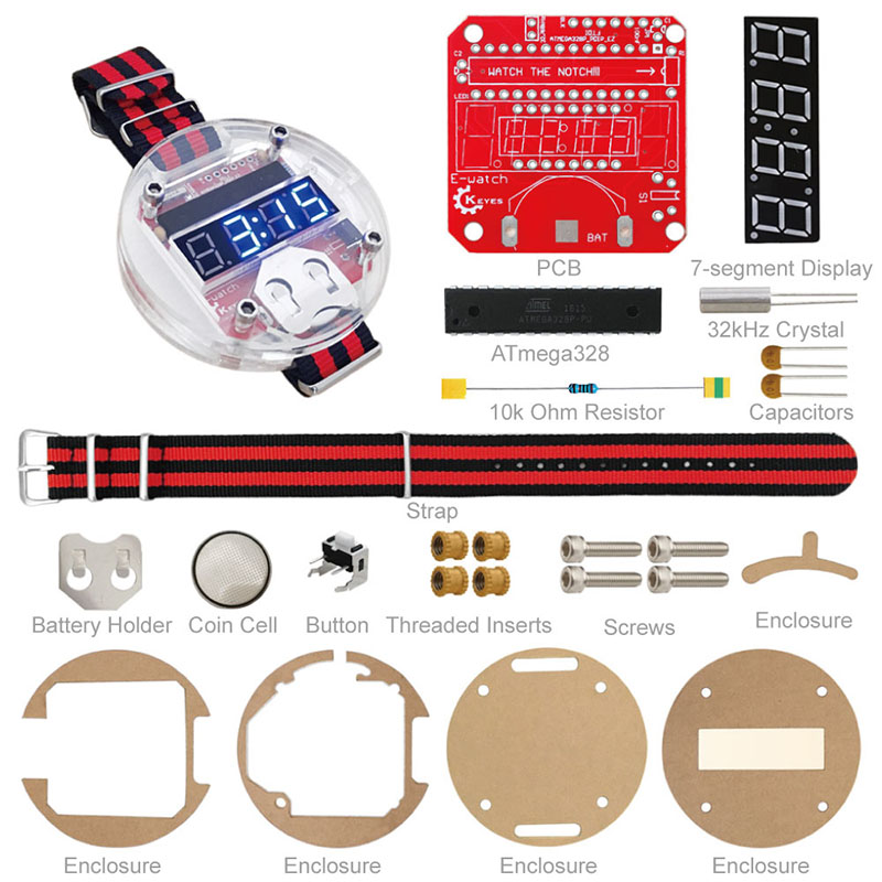 ชิปเดี่ยว LED ชุดนาฬิกา DIY Bi - Diy Electronics Parts บทวิจารณ์และราคา