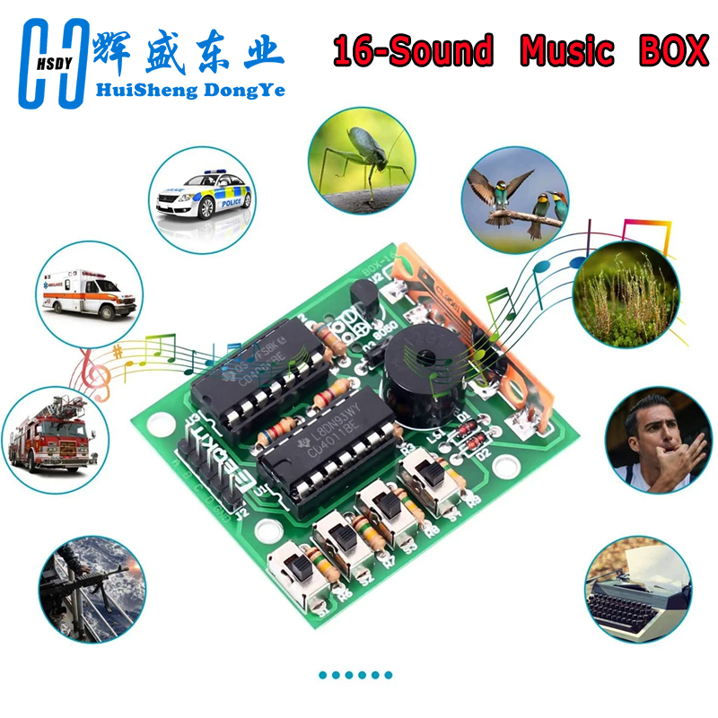 16 เพลงเสียงกล่อง BOX-16 Board - Diy Electronics Learning Kit บทวิจารณ์และราคา