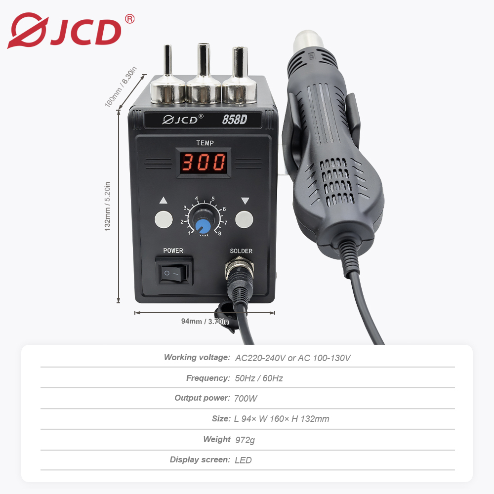 JCD HOT AIR GUN 858D BGA Rewor - Hot Air Rework Station บทวิจารณ์และราคา