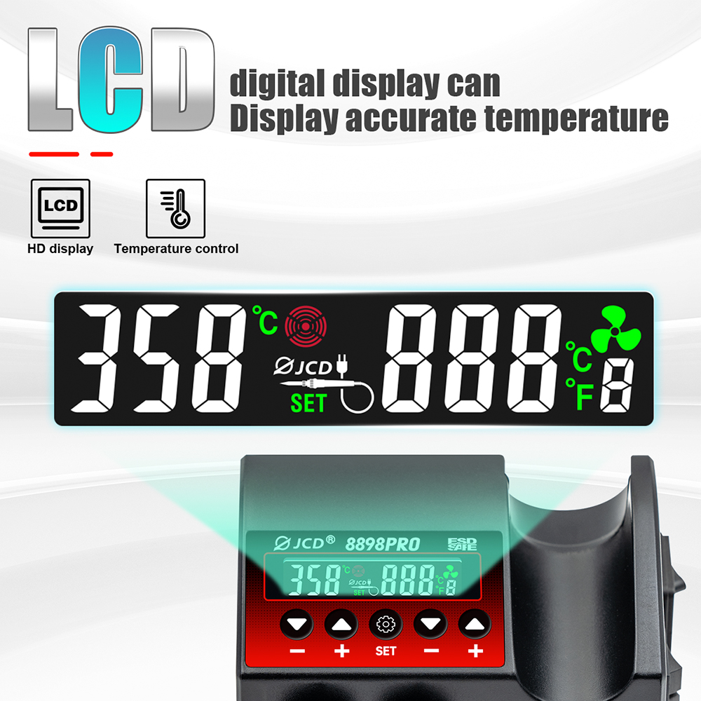 สถานีบัดกรี JCD 8898Pro 2 in 1 - Hot Air Rework Station บทวิจารณ์และราคา