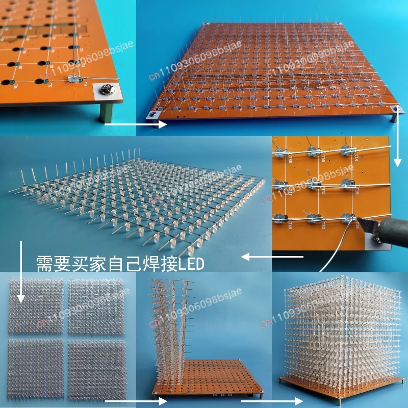 ชุดไฟลูกบาศก์ 3D16MINI 16X16X1 - Diy Electronics Parts บทวิจารณ์และราคา