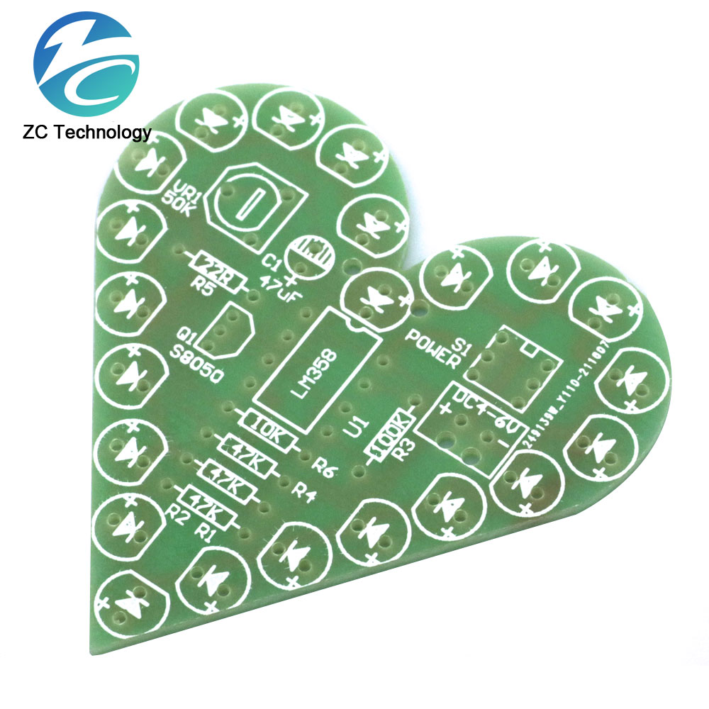 ชุด DIY Heart Shape หายใจชุด D - Diy Electronics Learning Kit บทวิจารณ์และราคา