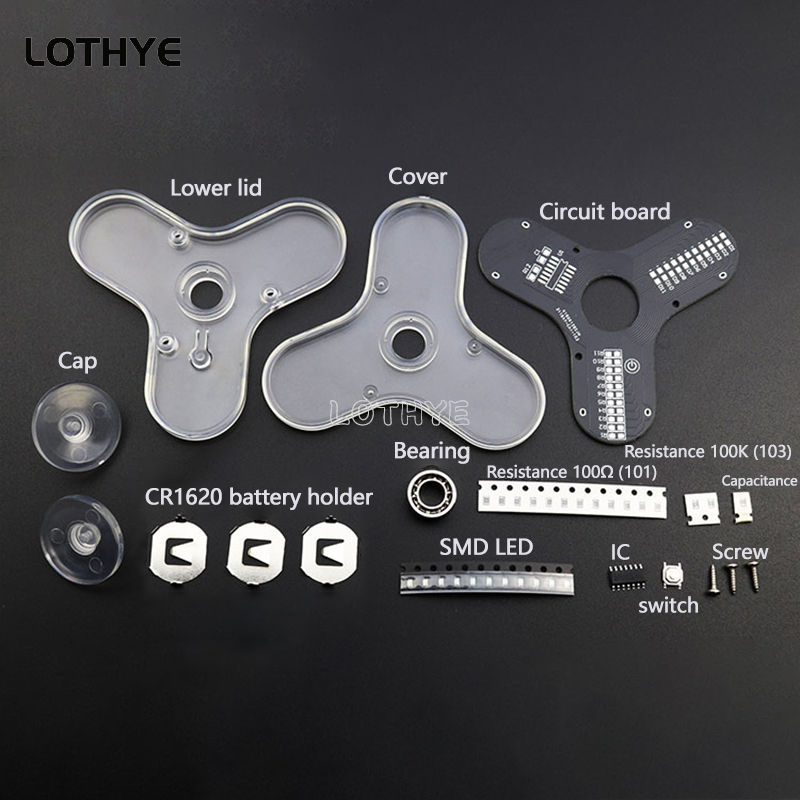 LED Fidget Spinner ผลิตลําโพงบ - Diy Electronics Parts บทวิจารณ์และราคา