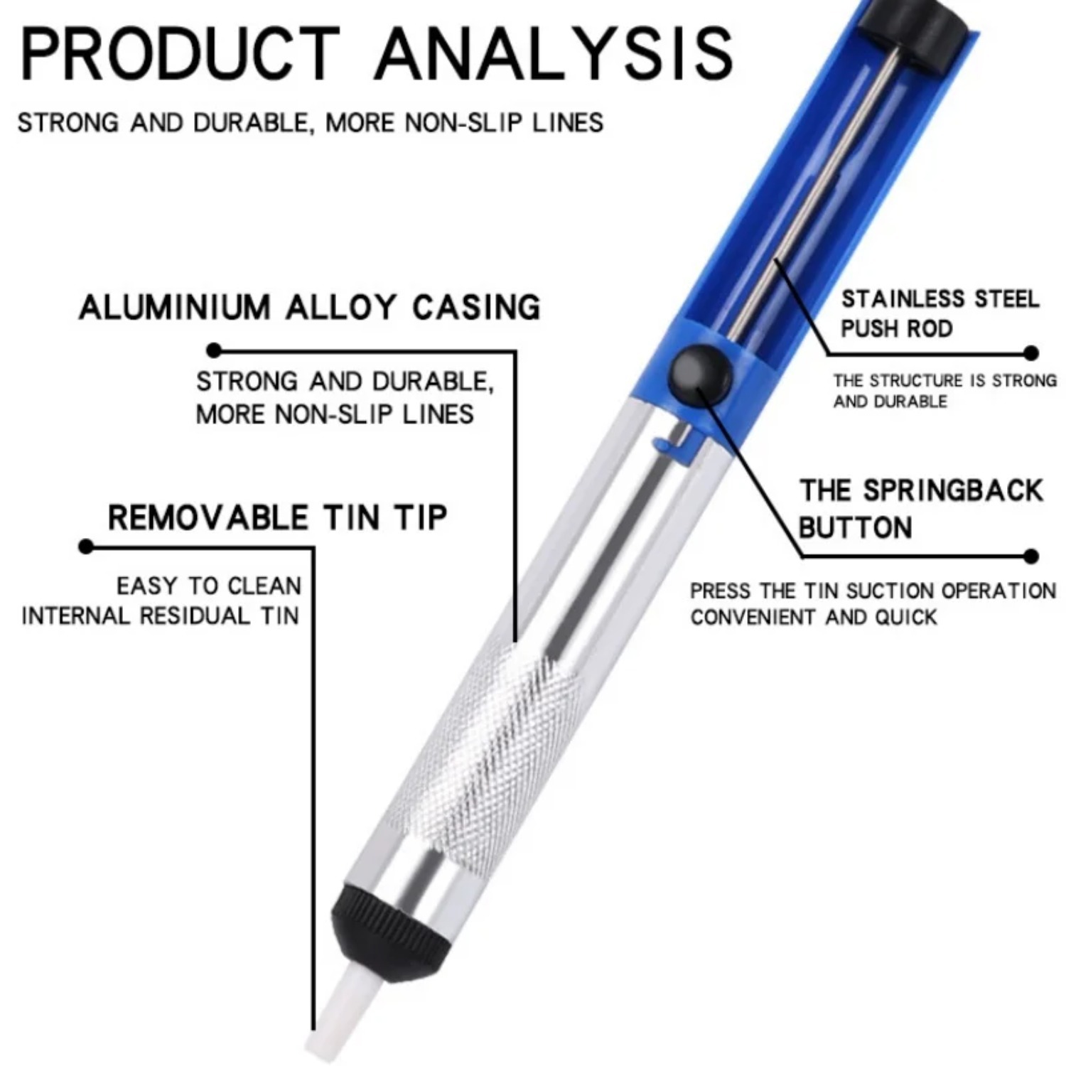 ปั๊มดูดตะกั่วอะลูมิเนียม ปืนดู - Desoldering Pump Solder บทวิจารณ์และราคา