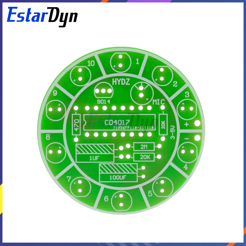 Estardyn CD4017 การควบคุมเสียง - Diy Electronics Lab บทวิจารณ์และราคา