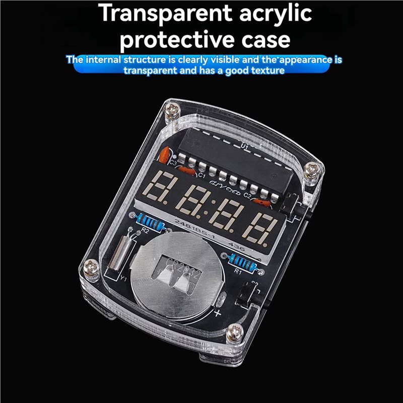 ชุดอุปกรณ์นาฬิกา LED DIY 2 ชิ้ - Diy Electronics Learning Kit บทวิจารณ์และราคา