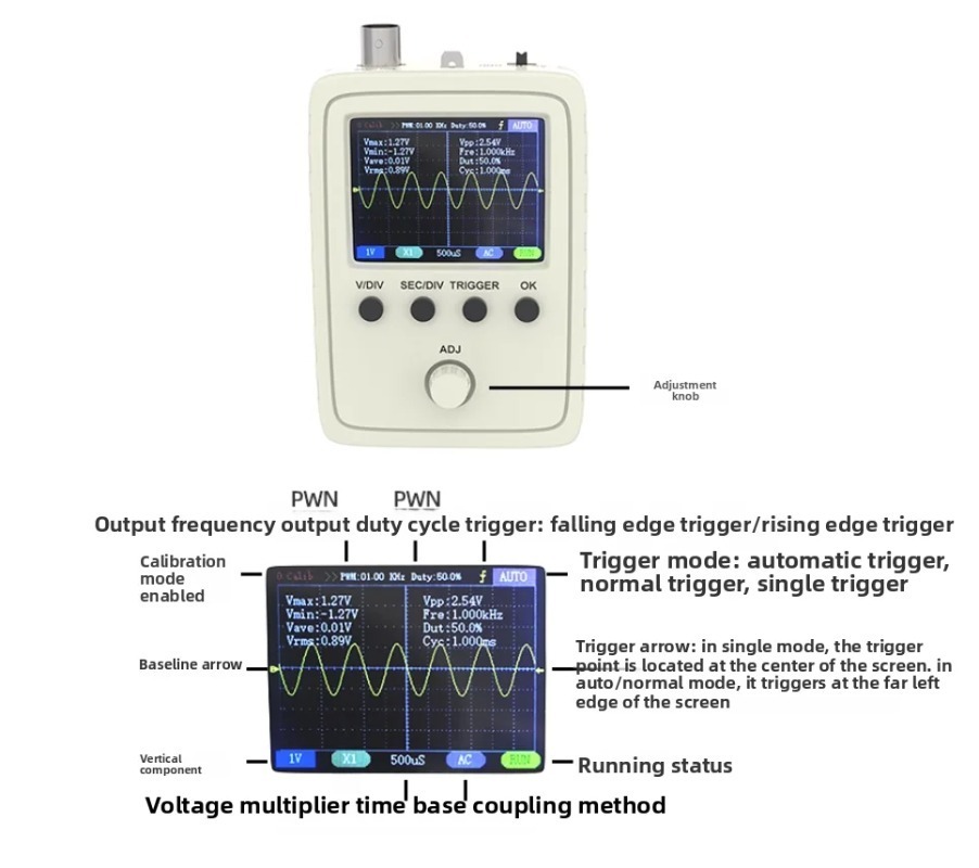 ชุดประกอบออสซิลโลสโคปดิจิตอล D - Diy Electronics Circuits บทวิจารณ์และราคา