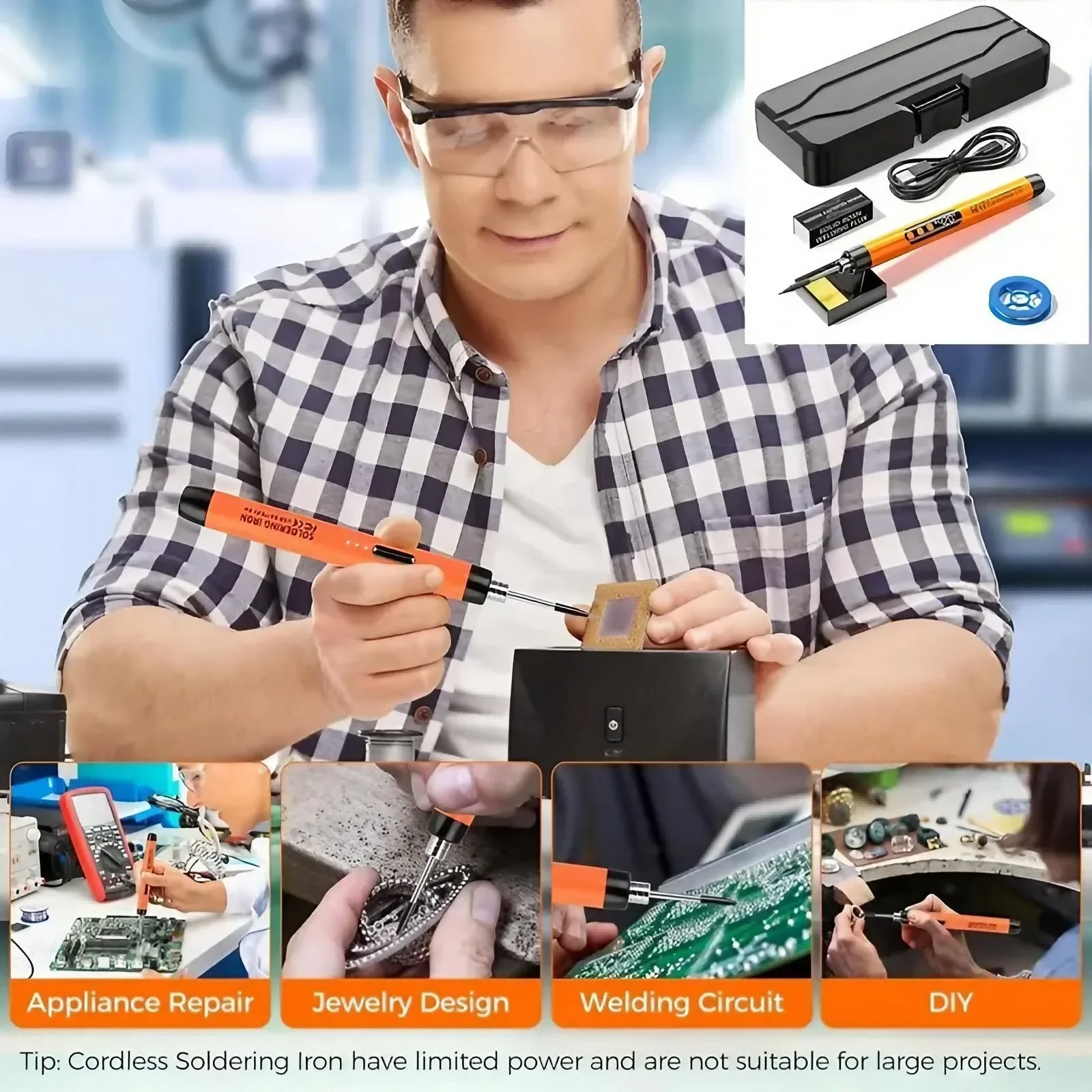 หัวแร้งขนาดเล็กแบบไร้สาย ชาร์จ - Diy Electronics Bench บทวิจารณ์และราคา