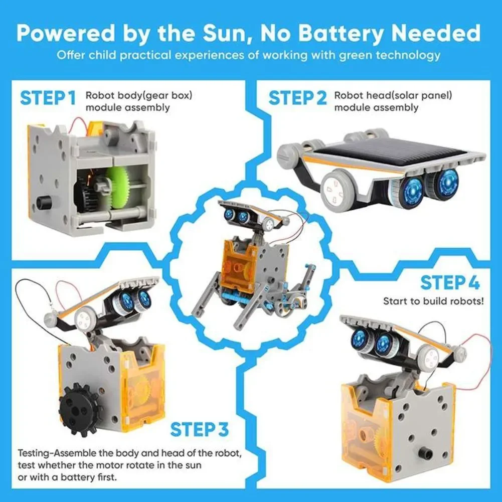 13 in 1 พลังงานแสงอาทิตย์หุ่นย - Diy Electronics Parts บทวิจารณ์และราคา