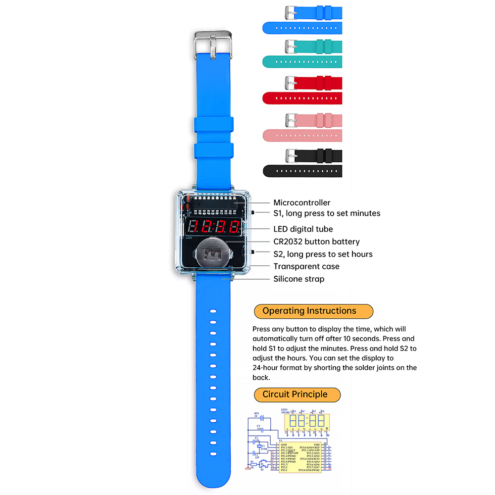 DIY นาฬิกาอิเล็กทรอนิกส์ชุด 0. - Diy Elektronik บทวิจารณ์และราคา